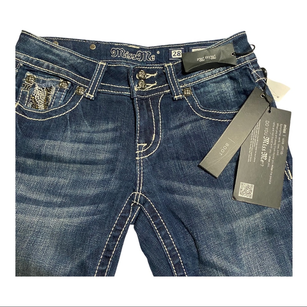 Miss Me Snake Camo Embellished Bootcut Jeans! - Picture 4 of 6